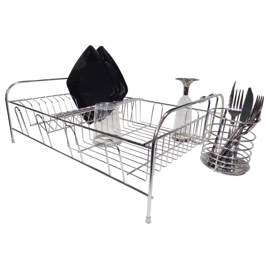 Escorredor 13 Pratos Cama Porta Talheres Inox Jomer 3140