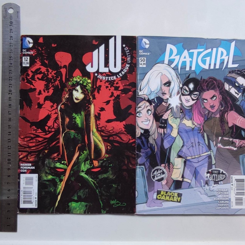 Justice League United, N° 12, Parker, Foreman, Cox + Batgirl, N° 50, Stewart, Fletcher, Tarr, Robinson, Carlini, Harvey, Lapointe