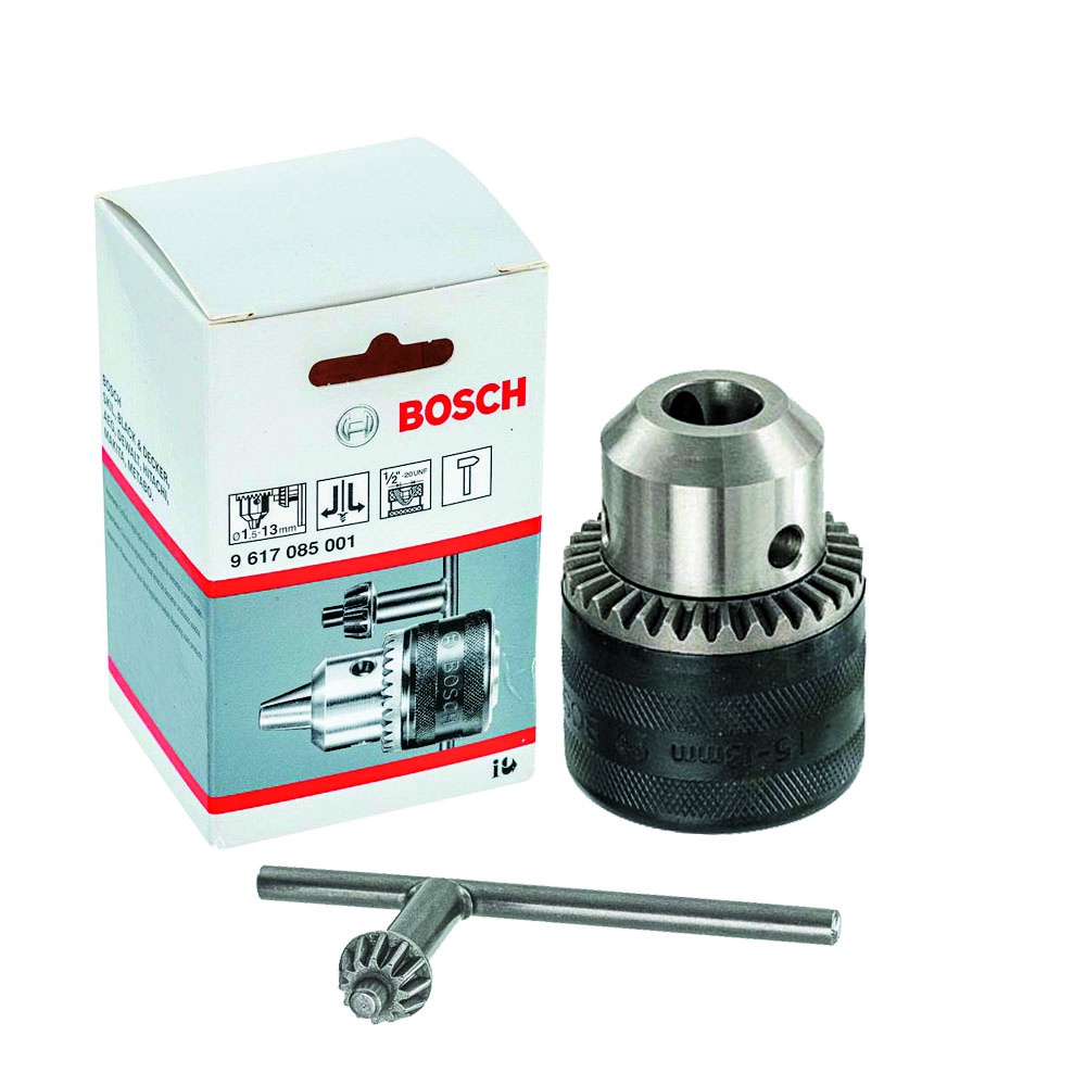 Mandril Bosch 13mm Rosca 13L 1/2" x 20 UNF com Chave - Home & Living
