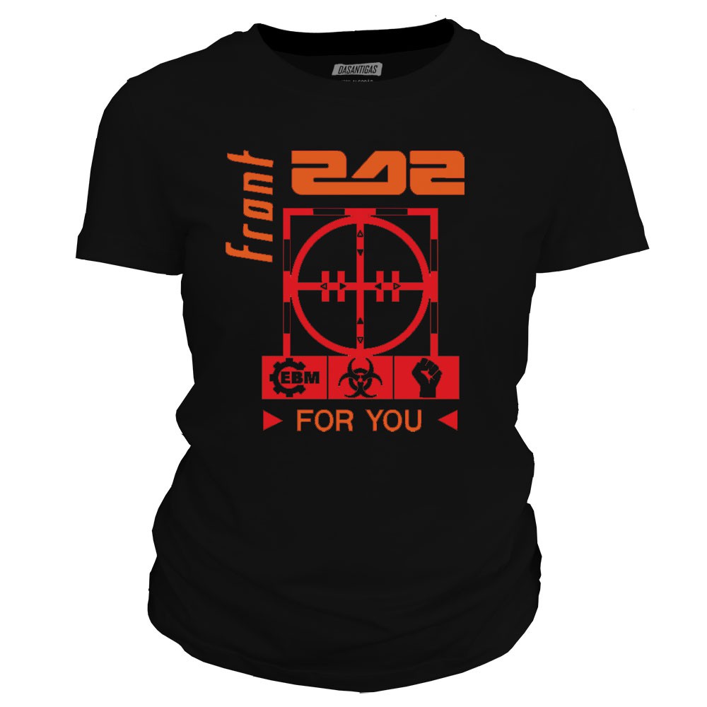 Camiseta Feminina 100% algodão Dasantigas estampa Front 242 - For You em serigrafia (silk).