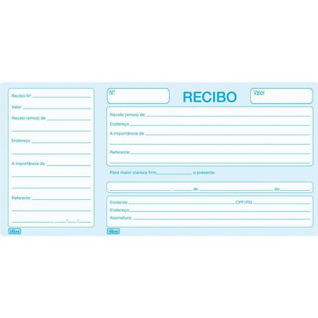 Impresso Recibo Comercial com Canhoto 50F pct c/20