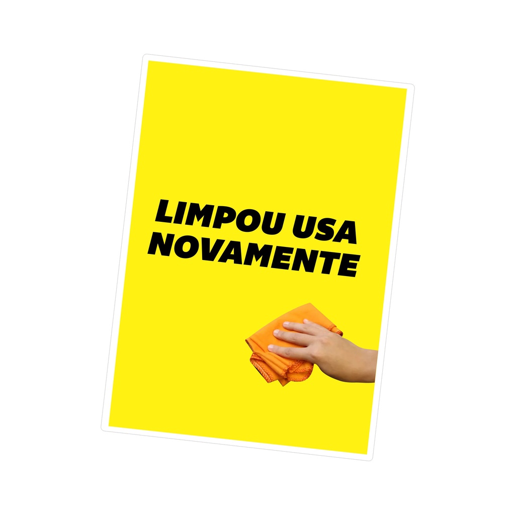 Cartaz de OFERTA LISO Plastificado - REUTILIZÁVEL - Pode Apagar