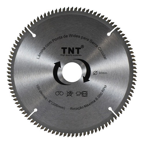 Lâmina De Serra Circular Com 100 Dentes Vídea 200 Mm X 30mm Alumínio Madeira em Oferta na Shopee