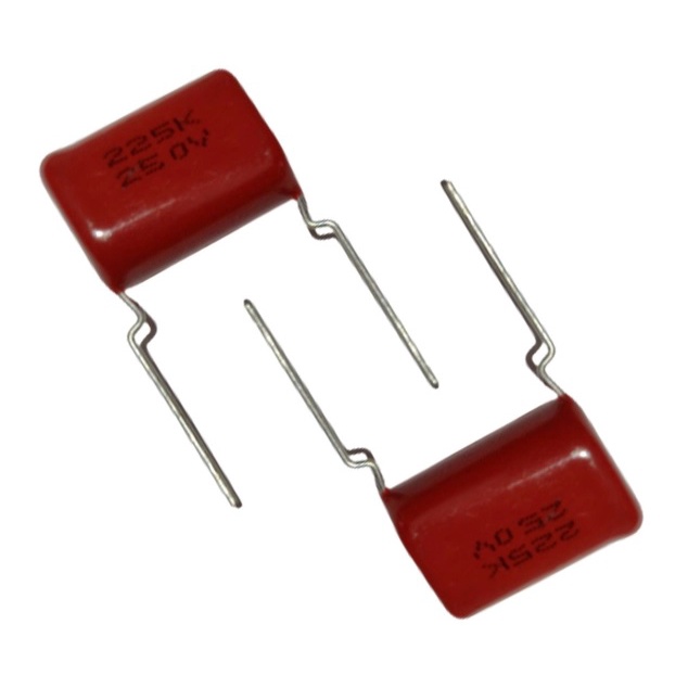 Capacitor para Super Tweeter 2,2x250 Poliéster 2,2Uf x 250V Par