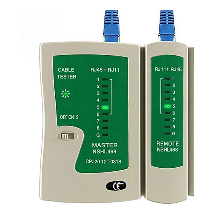 Testador Rj45 Cabo Rede Rj11 Telefonia Par Trançado Portatil