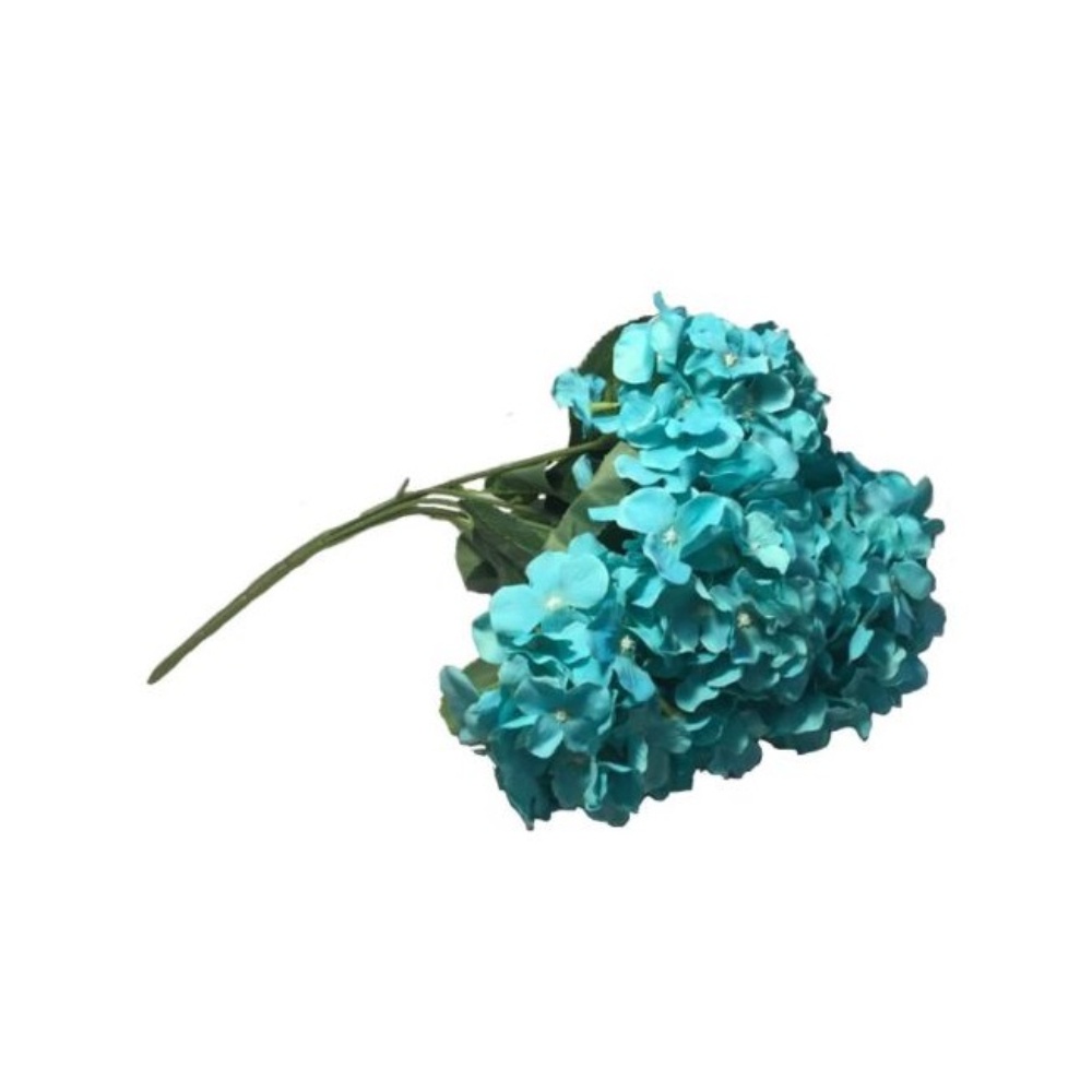 Flores Artificiais Permanentes Hortencia Azul Tiffany 48CM | Shopee Brasil