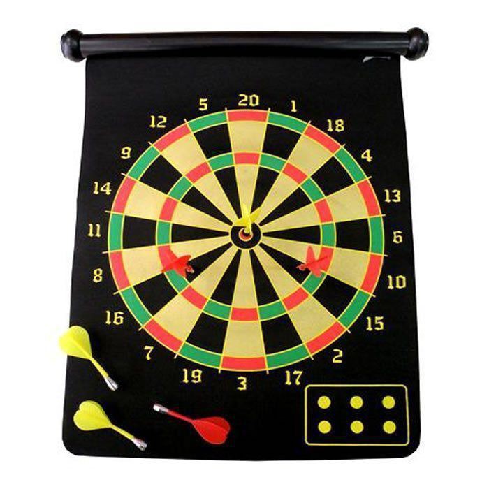 Jogo de Dardo Placa Magnética Dupla Face Alvo, Mira 6 Dardos - modelo 1522