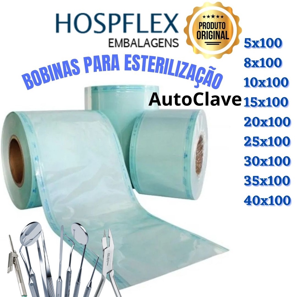Rolo Papel Grau Cirúrgico P/ Esterilização Em Autoclave Mais Resistente Oferta