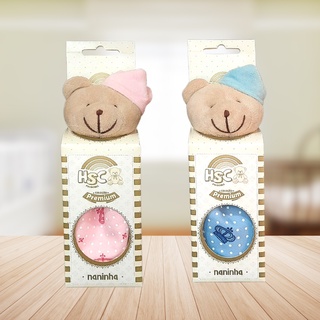 Naninha Bichinhos Para Bebe Com Prendedor De Chupeta Urso Ursa Menina Menino