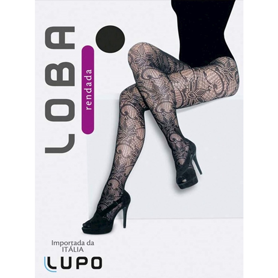 Meia Calça Rendada Loba 5180-01 em Oferta na Shopee