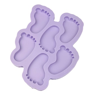 Molde de Silicone para Resina Paleta Pés - 6 cavidades (5 cm)