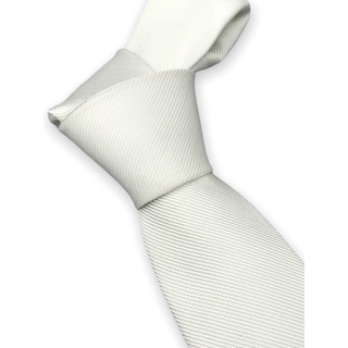 Gravata Branca Masculina Trabalhada Riscada Fina Noivos e Padrinhos