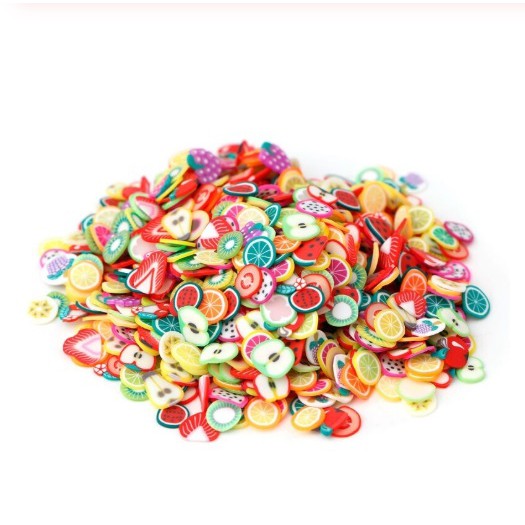 Mini aplique fimo fatiado kit com 1000 para decorar laços unhas slimes artesanatos em geral