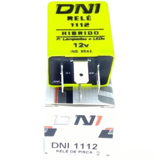 DNI1112 – Relé de Pisca Híbrido 4 Terminais – 12V Para lâmpadas LEDs na lanterna corrigindo o erro de piscar rápido em Oferta na Shopee