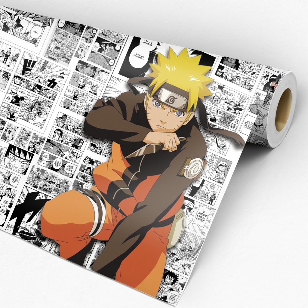 Papel De Parede Adesivo Teens Quadrinho Mangá Naruto Pq