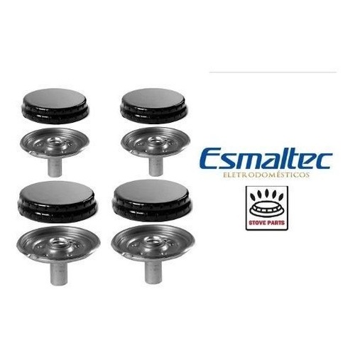 Kit Espalhador + Queimador Peças Fogao Esmaltec Veneza 4b