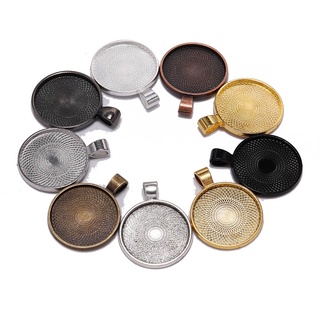 St.kka 10 Peças/Lote 25mm Bandeja Redonda Convexo , Usado Para Colar De Pingente De Produção diy