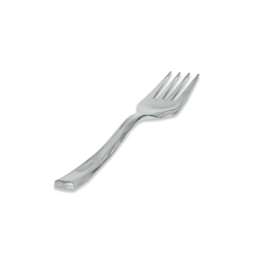 Garfo Sobremesa Premium Prata - 10 un  - Silver Festas