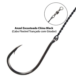 Anzol Chinu Encastoado Black Flexível Trançado com Girador (Unidade) em Oferta na Shopee