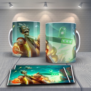 Caneca de Porcelana Desenho (Similar) Rick and Morty Cartoon VARIOS MODELOS