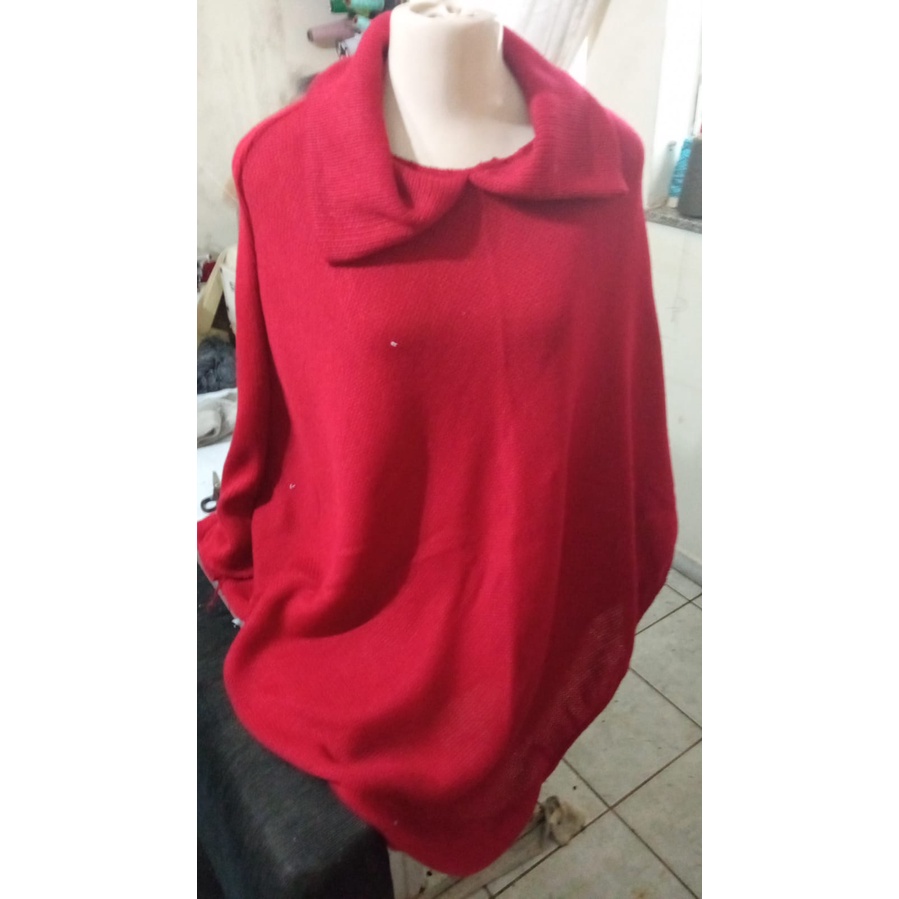 Ponche de Lã Feminina , Pelerine de Lã, Blusa Feminina , Vestidos Adultos, Tricô Adulto Para Inverno.