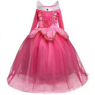 Vestido Fantasia Princesa Bela Adormecida Luxo Rosa Princesa em Oferta na Shopee