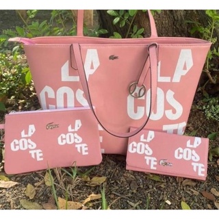 kit completo 3 peças bolsa da Lacoste/feminina/blogueira/