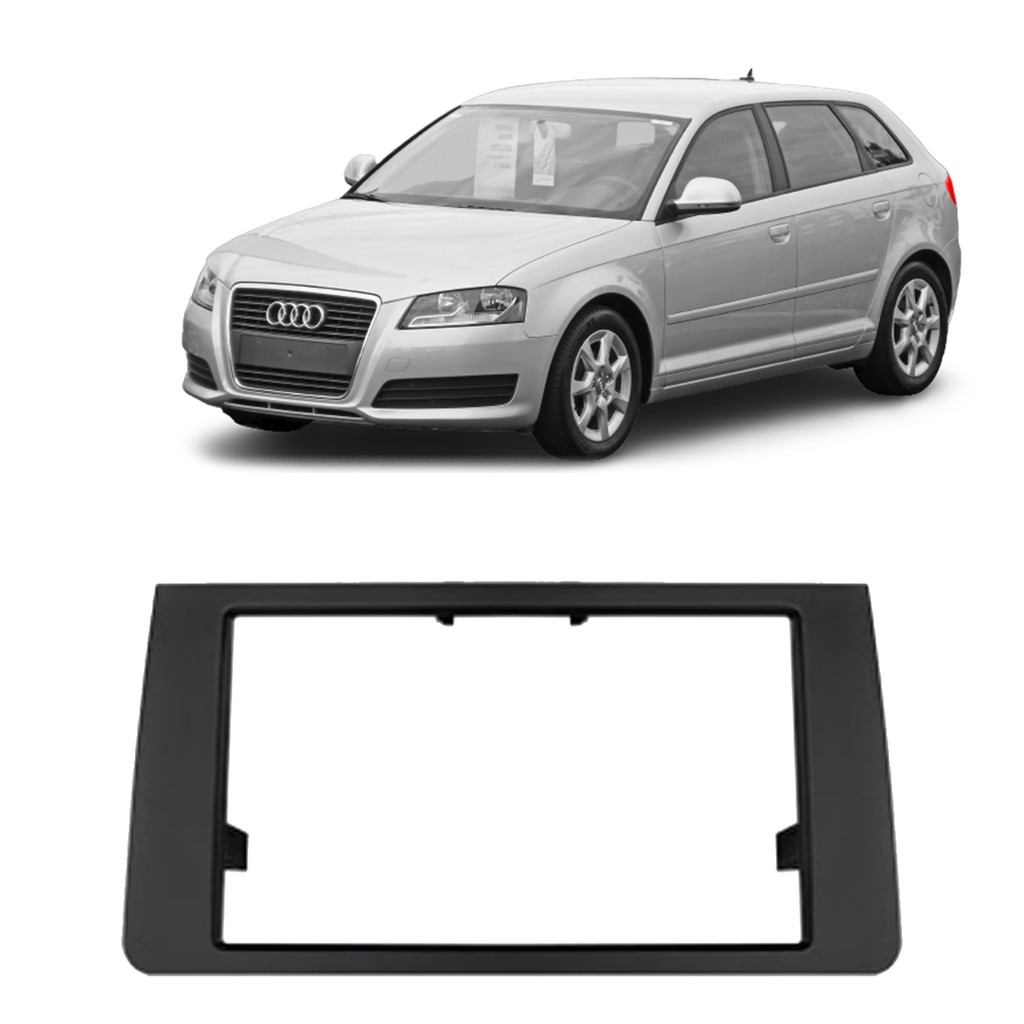 Moldura 2 Din - Audi A3 2007, 2008, 2009, 2010 e 2011 - Preto em Oferta na Shopee
