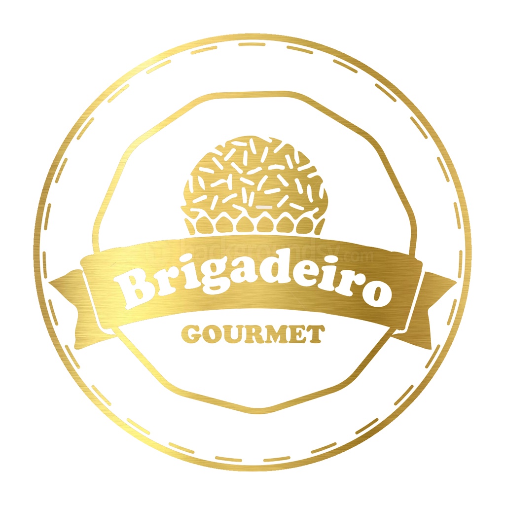 Etiqueta Adesiva "Brigadeiro Gourmet" 25x25mm - 50un