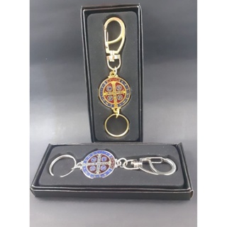 Chaveiro De Metal Medalha São Bento Com Mosquetão Dourado ou Prateado. em Oferta na Shopee