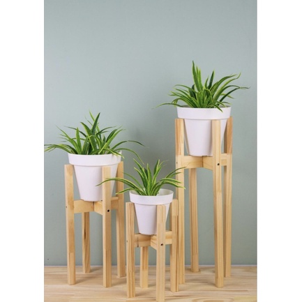 Suporte para plantas em madeira Pinus para chão S/vasos