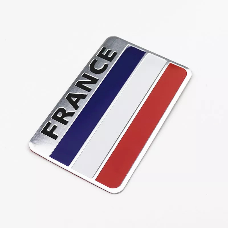 Emblema Bandeira França Tuning Para Renault Clio Sandero Logan Kwid Duster Captur Alumínio