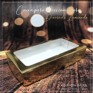10 caixas doces natal presente com visor dourada laminada 23x12x4 kb4 baixa em Oferta na Shopee