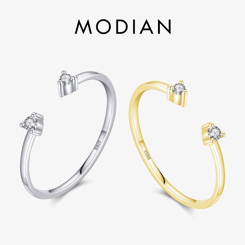 Modian 2022 Novo Real 925 Sterling Silver D Color Moissanite Finger Rings Trendy Anel Ajustável Para Mulheres Jóias Finas De Casamento em Oferta na Shopee
