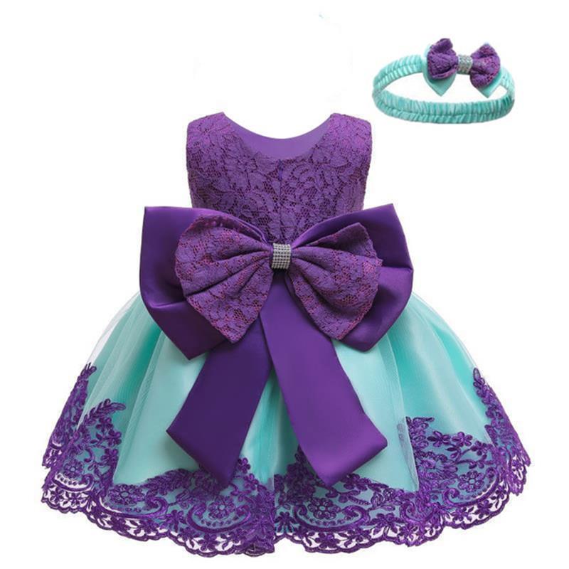 Geagodelia Baby Girls Clothes Princess Birthday Girl Dress 0-3 Years My First Birthday 2Pcs with Headband Girl Tutu 