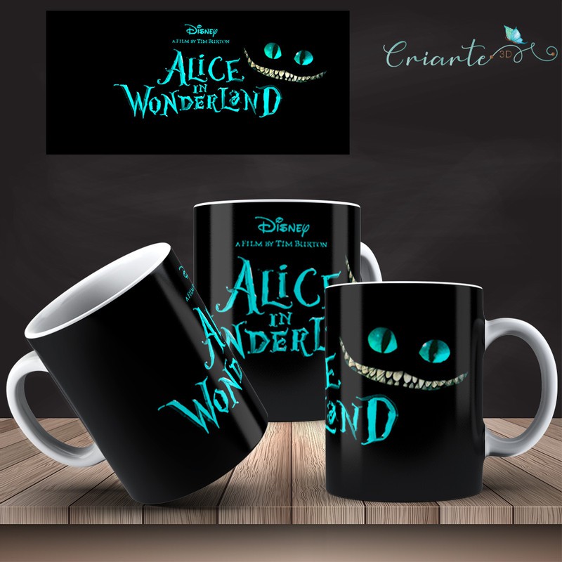 Caneca Porcelana Coleção Alice no País das Maravilhas  #01