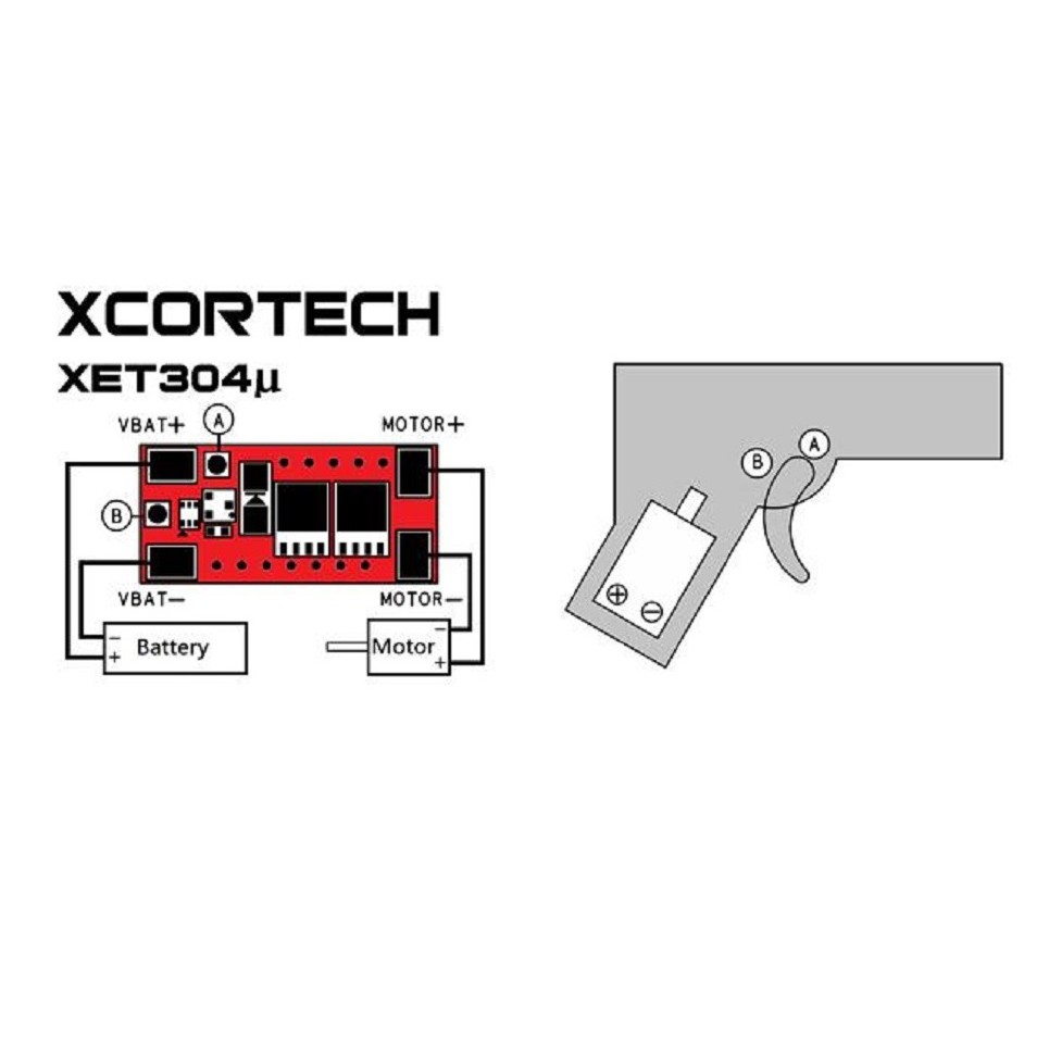 Mosfet Airsoft Xcortech Xet304u Proteção Gatilho Aeg M4 Ak 