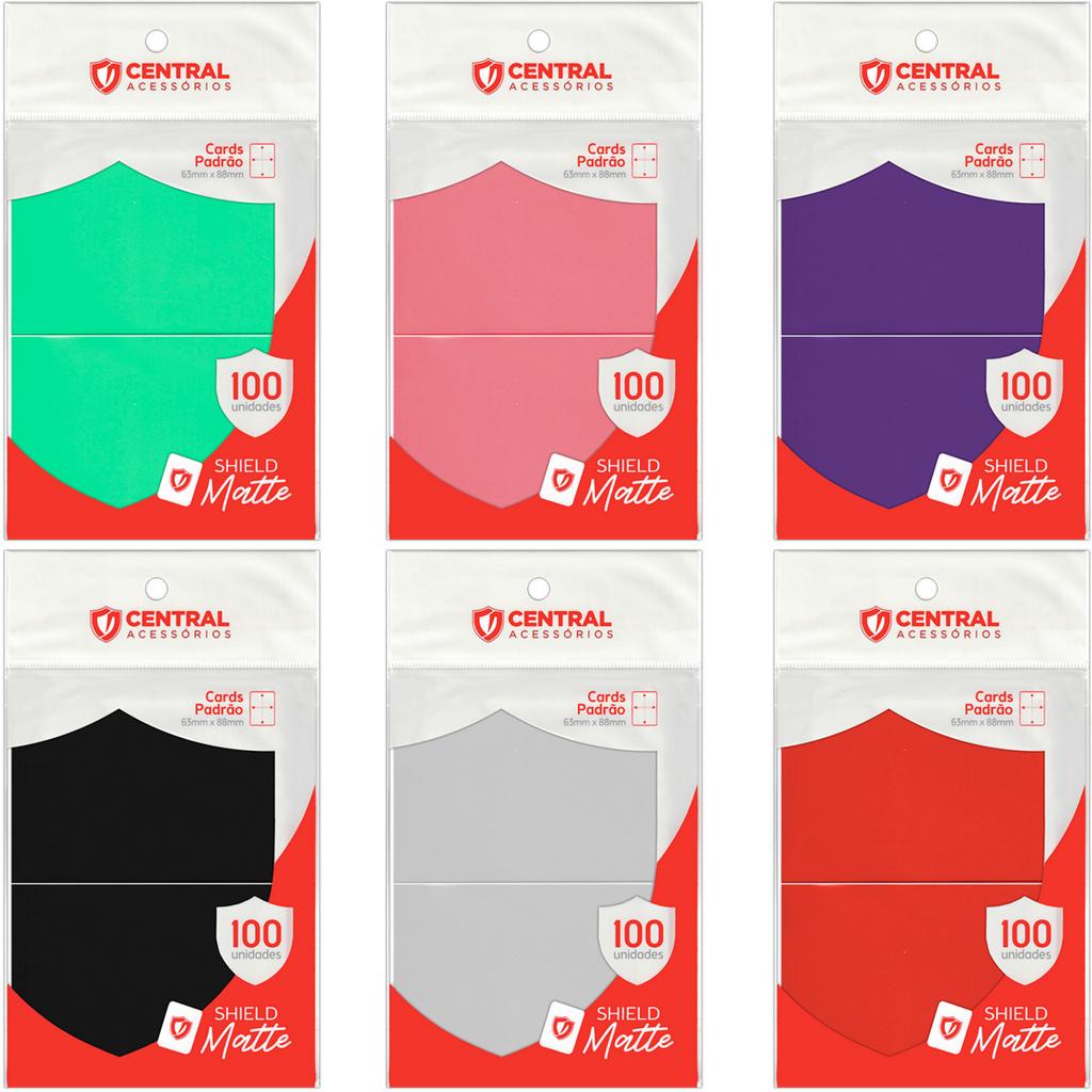 Central 100 Sleeves Standard Shield Protetores Magic Pokemon em Oferta na Shopee