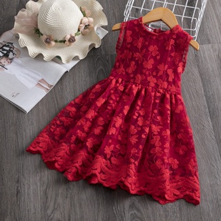 Wfrv Vestido Baby Girls Summer Birthday Party Dress Christmas Red tutu em Oferta na Shopee