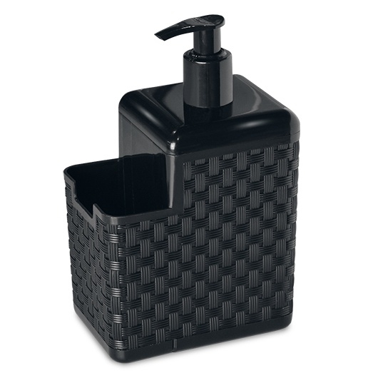 Porta Detergente e Esponja Com Bico Dosador Rattan Preto em Oferta na Shopee