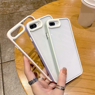 Compatível Para O iPhone XR X XS Max 11 12 Pro 8 Plus 7 Mais Caso De Telefone Tampa Transparente 12Pro Doces Silicone Simples Resistente Ao Choque À Prova De Difícil