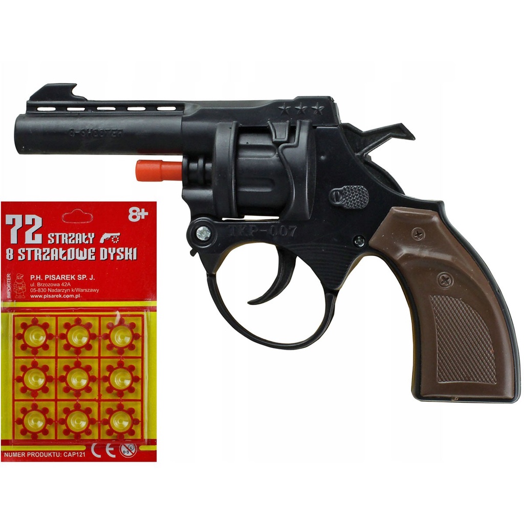 Arma De Brinquedo Revólver De Espoleta 007 + 5cartela Shot72
