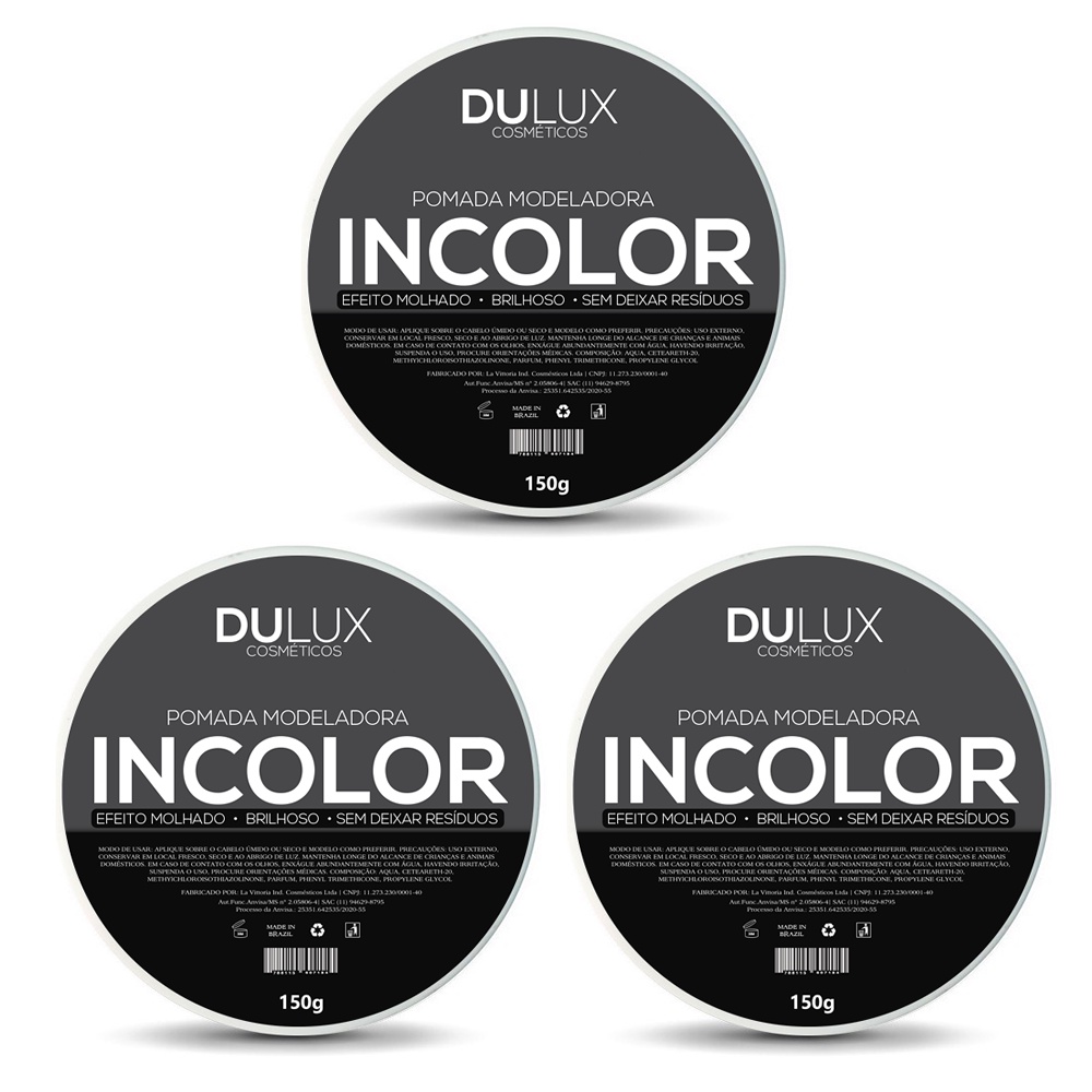 03 Cera Modeladora Dulux Incolor 150g Cabelo e Barba em Oferta na Shopee