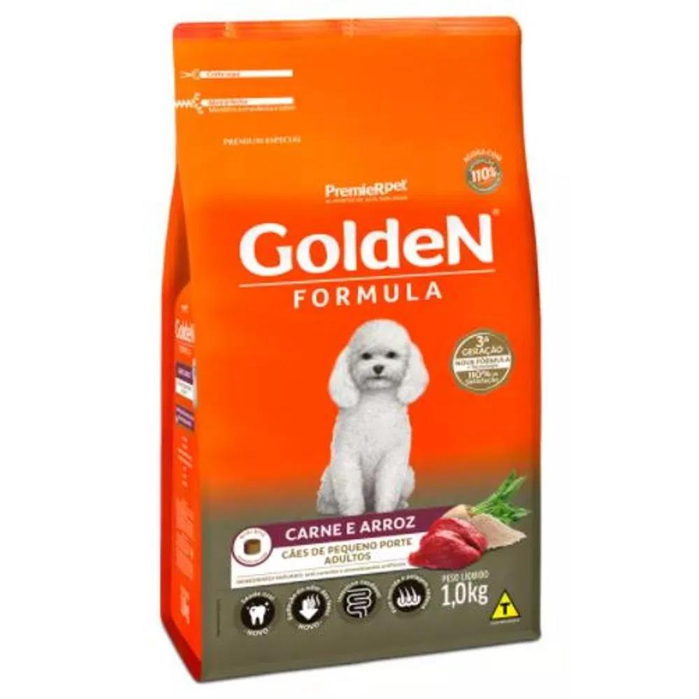 Ração Golden Fórmula Mini Bits para Cães Adultos Pequeno Porte Sabor Carne e Arroz 1kg PREMIER PET