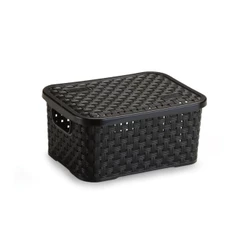 Caixas Organizadoras Rattan com Tampa 2L Organização Decorativa Casa Organizada Prático e Funcional