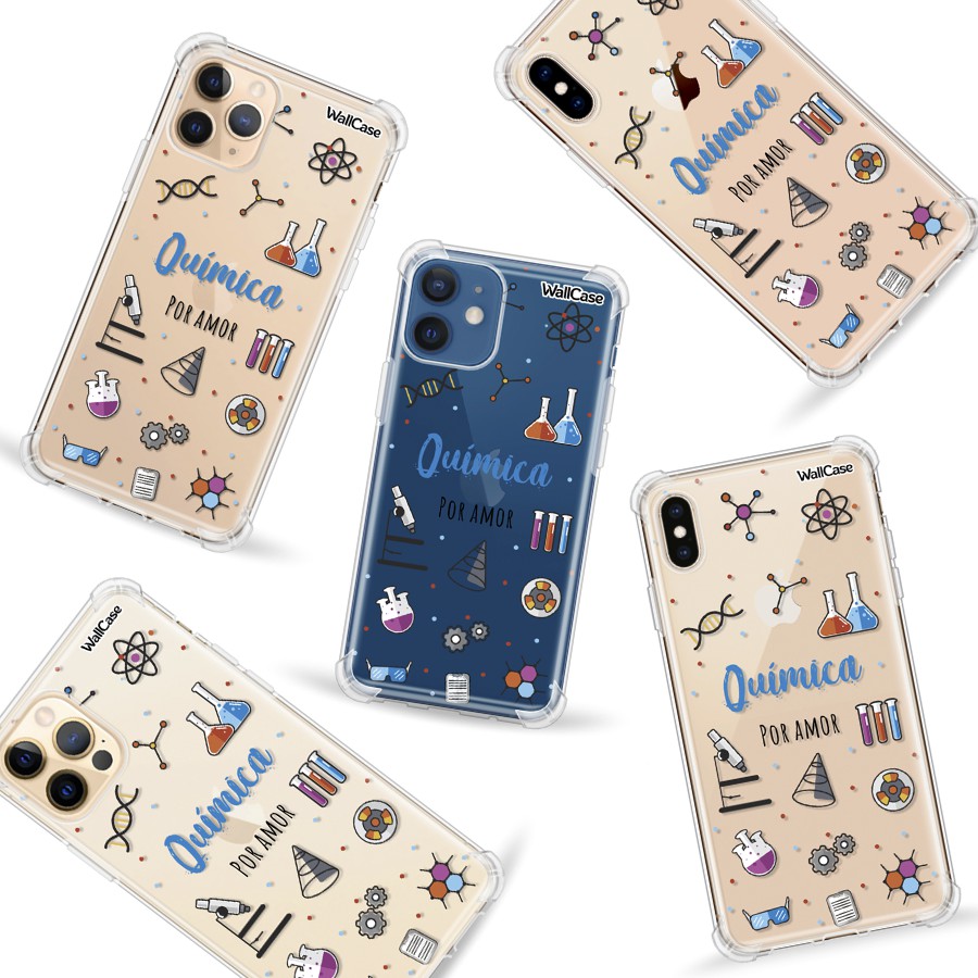 Capinha de Celular Transparente Cp25 Profissão Química Para iPhone 5 6 7 8 11 12 13 14 15 16E 17 Se Xr Xs Pro Max