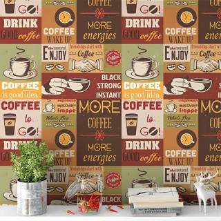 Papel De Parede Cantinho do Café Azulejo Cozinha Lavável 2,00 metros em Oferta na Shopee