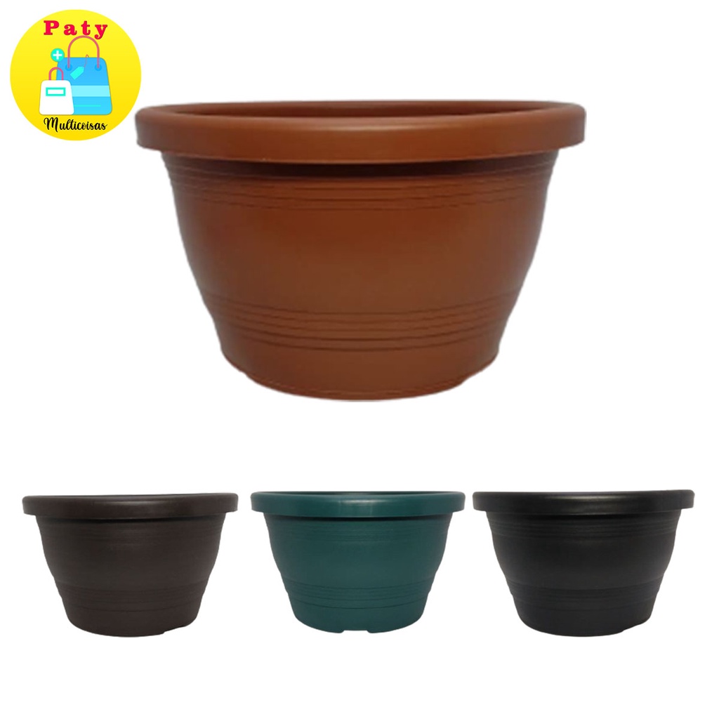 Kit 10 Vaso plástico Cuia Veneza N° 23 plantas suculenta flores