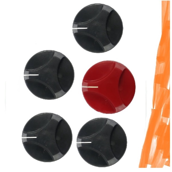 Botão Manípulo Para Fogão Dako Dakorama/Vedete Antigo Jogo Com 5 Botões Preto e Vermelho 4 bocas + forno Rosa Maria