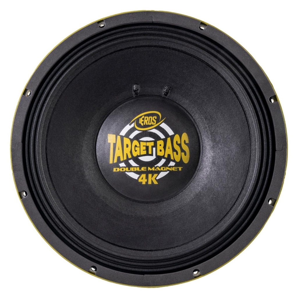 Alto Falante Eros Target Bass Double Magnet 4k 2000W RMS 4 Ohms 15 Polegadas Amarelo - Spare Parts and Accessories for Vehicles